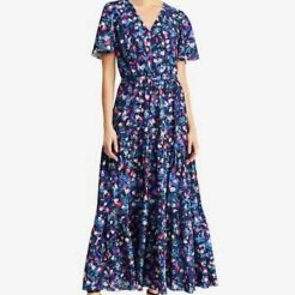 Ralph Lauren Dresses & Skirts - Ralph Lauren Blue Floral Maxi Dress